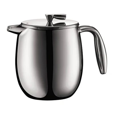 Image of Bodum Columbia Double Wall Coffee Maker, Stainless Steel 4 Cup (0.5 L), Matt