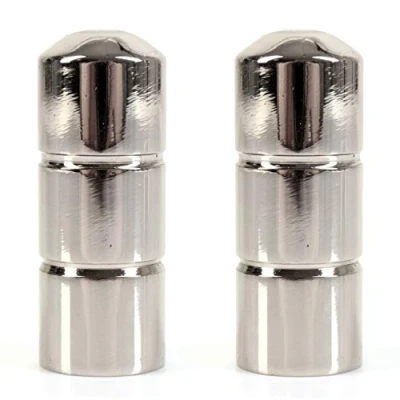 Image of 2X Modern Chrome Cord Pulls 40mm Barrel End Weight Ideal for Ceiling Fans, Light Switches, Showers, Roman Blinds, Curtain &amp; More