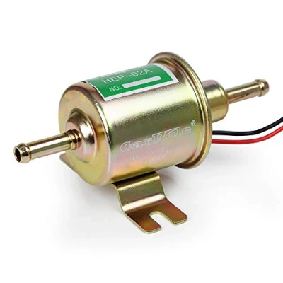 Image of CarBole Electric Petrol Pump: 2.5 4 PSI Universal Fuel Pump 8mm Inlet and Outlet Size 12V Diesel Gasoline Compatible with Carburetor
