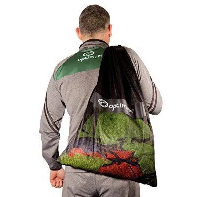 Image of Optimum Men&#039;s Mesh Training Bib Bag Lightweight and Sturdy Moisture Wicking Premium Quality Drawstring Closure Large Capacity Polyester