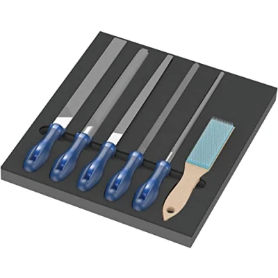 Image of Wera 05150183001 9783 Foam Insert Pferd File Set 1, 6 Pieces, Blue