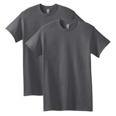 Image of Gildan Heavy Cotton T Shirt, Style G5000, Multipack, Anthracite (2 Pack), XL (Pack of 2)