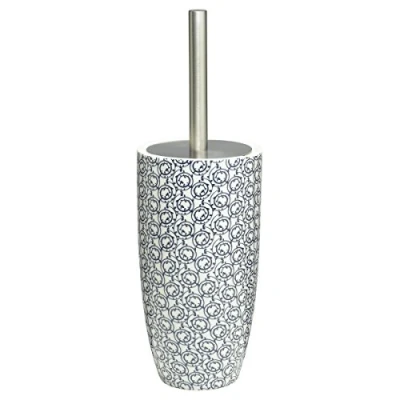 Image of Sealskin Osaka Toilet Brush and Holder, Porcelain, Blue, 10.9 x 32.5 cm