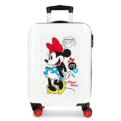 Image of Disney Minnie Enjoy the Day White Cabin Suitcase 40x55x20 cm Rigid ABS Combination lock 34 Litre 2.8 Kg 4 Double Wheels Hand Luggage