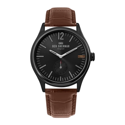Image of Ben Sherman Mens Analogue Classic Quartz Watch with Leather Strap WB035T