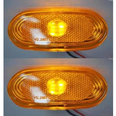Image of VNVIS 2x 12V LED Side orange marker lights for Sprinter, Crafter 2006 2015 OEM replace
