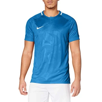 Image of Nike Men Dry Challenge II Short Sleeve Top Royal Blue/White/Royal Blue/White, Medium