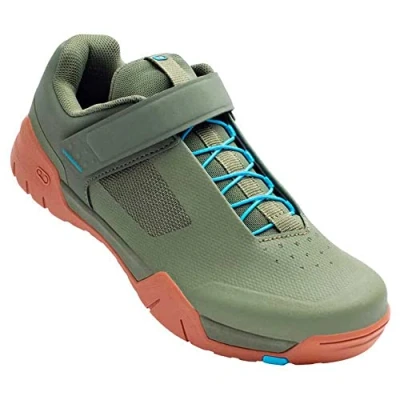 Image of Crankbrothers Mallet E Speed Lace Cycling Shoes, Green/Blue/Gum, UK 12 / EU 47