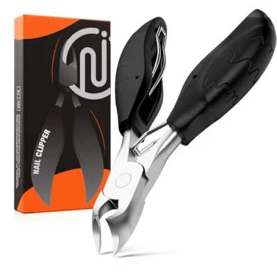 Image of Toe Nail Clippers for Thick Nails,Professional Toenail Ingrown Nails Men and Women,Heavy Duty Scissors toenails with Soft Handle,Stainless Steel Pedicure Cutter