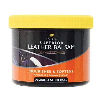 Image of William Hunter Equestrian Lincoln Superior Leather Balsam 400g contains refined beeswax, lanolin and avocado