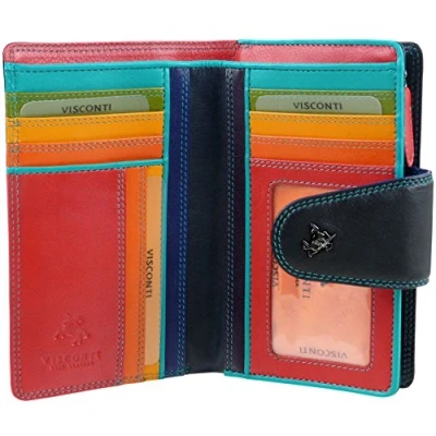 Image of NEW Quality LADIES Soft LEATHER PURSE WALLET by Visconti Designer SPECTRUM Boxed