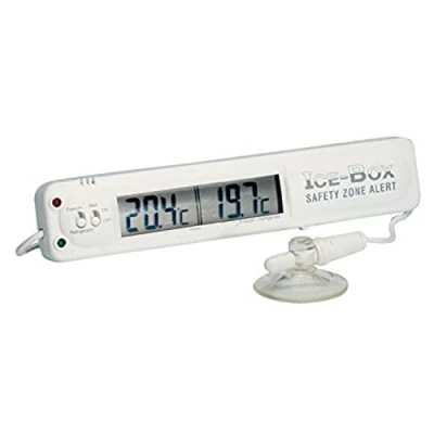 Image of Hygiplas Fridge Freezer Thermometer with Alarm 135X26mm Display Temperature