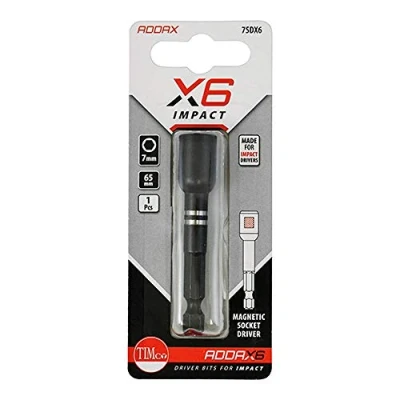Image of TIMCO X6 Impact Magnetic Socket Driver 7mm x 65mm