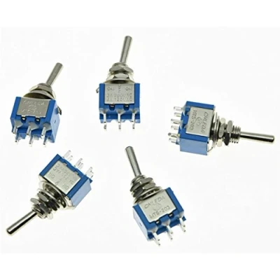 Image of KAISH 5x DPDT Guitar Mini Toggle Switch 3 Position ON OFF 6 PIN Car/Boat Switches