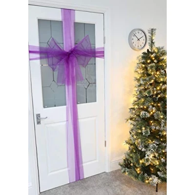 Image of Christmas Concepts® Deep Purple Fabric Halloween Door Bow Decoration Make Your Own