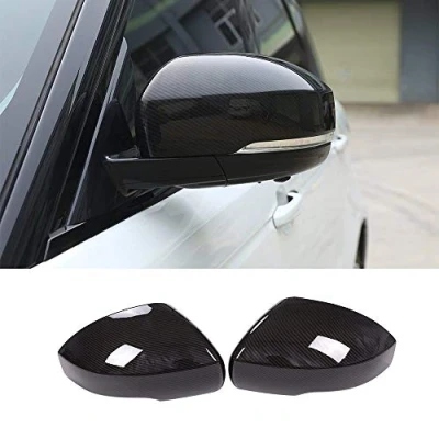 Image of YIWANG ABS Car Side Rearview Mirror Cover Trim 2Pcs For Evoque 2016 2019,For Discovery Sport 2015 Jag F Pace X761 Wing Cap Parts (Carbon Fiber)