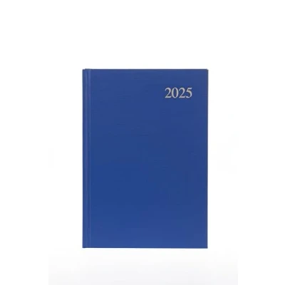 Image of Collins Essential 2025 Business Diary A5 Week to View Planner with Leathergrain Hardback Cover Blue ESSA53.60 25