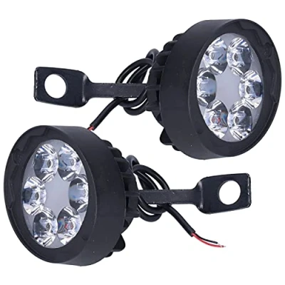 Image of Motorcycle Spotlights,2pcs LED Headlight 12V 6LED Universal Rearview Mirror Spotlights 6000K 1000LM High Low Beam Spot Lamp for ATV Bicycle Off Road Lighting