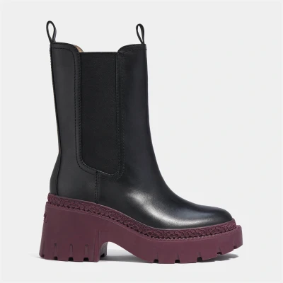 Image of Coach Alexa Leather Heeled Chelsea Boots UK 4