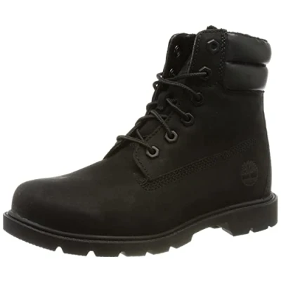 Image of Timberland Women&#039;s Linden Woods 6 Inch Faux Fur Lined WR Fashion Boots, Black Nubuck, 5.5 UK