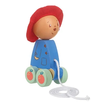 Image of Paddington Bear Toy Pull Along Toy, Wooden Toys Early Development &amp; Activity for Girls and Boys, Toddler Official Licensed Gifts by Orange Tree