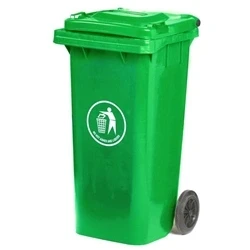 Image of Wheelie Bin; 120L; 30% Recycled Polyethylene; Green