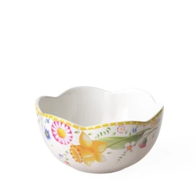 Image of Villeroy &amp; Boch Spring Awakening Small Bowl, Porcelain, Yellow/Green/Red