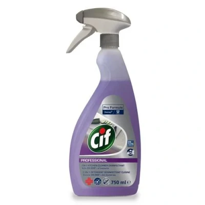 Image of Cif Pro Formula 2 In 1 Cleaner Disinfectant Spray 750ml