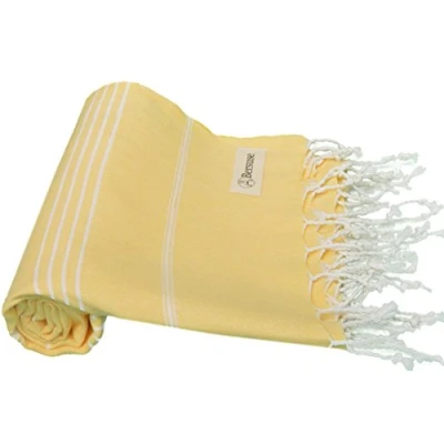 Image of Bersuse 100% Cotton Anatolia Turkish Towel Yellow