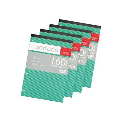 Image of Eastlight Notipad A4 Topbound Refill Pad 160 Pages 80gsm (Pack of 4) Green
