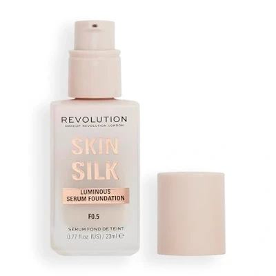 Image of Makeup Revolution, Skin Silk Serum Foundation, Light to Medium Coverage, Contains Hyaluronic Acid, F0.5, 23ml