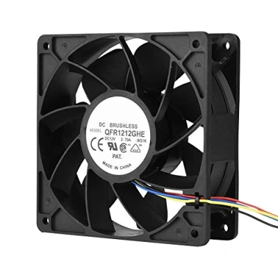 Image of Tosuny Case Fan, Ultra Quiet Computer Cooling DC 12V 2.7A 6000RPM 4 Wire Pin Connector, Replacement for Antminer S7 S9