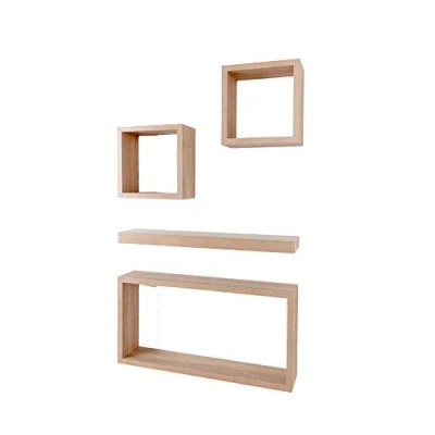 Image of Core Products Hudson Set of 4 Wall Cubes Oak
