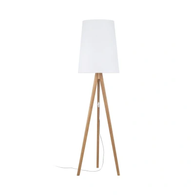 Image of TK Lighting Walz floor lamp, tripod frame, white lampshade