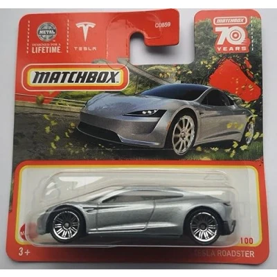 Image of Matchbox 2023 Tesla Roadster Silver 91/100 (Short Card) HLD17