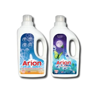 Image of Arion Non Biological Laundry Detergent 1l &amp; Mystical Nights Fabric Softener