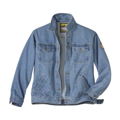 Image of ATLAS for Men Jeans Jacket Denim Jackets UK Blue Jean Mens Small to Big and Tall Size S 4XL