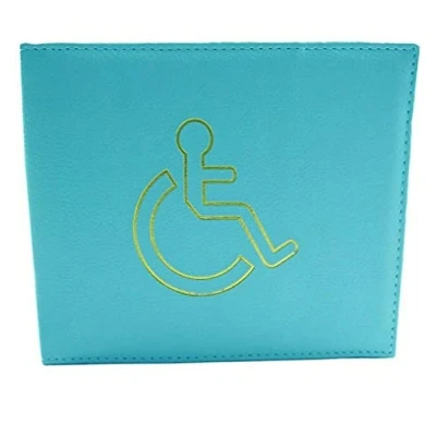 Image of Disabled Blue Badge Holder Hologram Safe Parking Permit Display Cover Wallet (Light Blue)