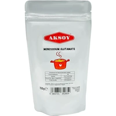Image of Aksoy Premium MSG (Monosodium Glutamate) Flavour Enhancer 250g Resealable Pouch Authentic No Additives Umami