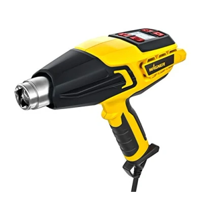 Image of WAGNER Heat Gun FURNO 750 max. 630C, 2000 W, Airflow Capacity 800 l/min, Ergonomic Handle incl. Jet, Reflector, Centring, Wide Jet Nozzle, Paint Scraper and LCD Display