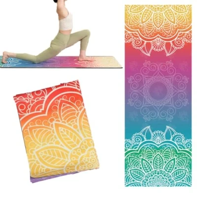 Image of Oaygat Yoga Towel Travel Mat Non Slip Hot Quick Dry Fitness Sweat Absorbent Blanket &amp; Exercise Gym
