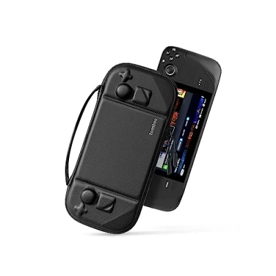 Image of tomtoc Protective Case for New Steam Deck OLED and Deck, Hard Shell Portable Travel Carrying Bag Console &amp; Accessories, Shockproof, Friendly, White