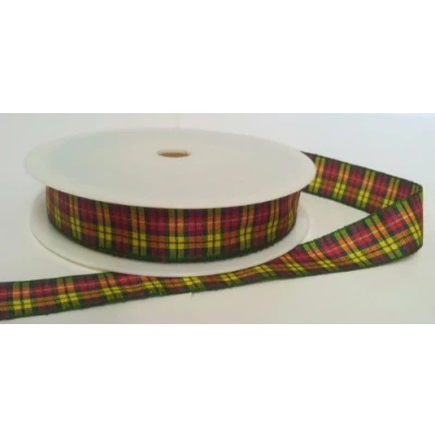 Image of 1 metre Trim of Buchanan Polyester Tartan Ribbon 16mm Wide