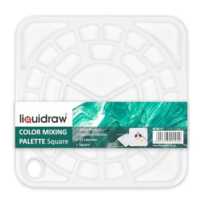 Image of Liquidraw 33 Well Paint Palette for Acrylic Painting Watercolour Oil Paints Extra Large Colour Mixing Tray Artists, Students &amp; Kids