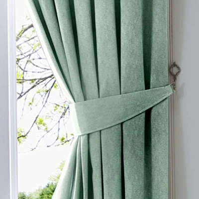 Image of Fusion Dijon Pair of Curtain Tiebacks, Duck Egg