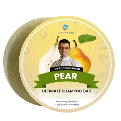 Image of HandMade Solid Shampoo Bar Natural and conditioner For Dry Hair, Hair Nourishment, Prevents Spilt Ends With Plant Based Hydrating SLS Free (Pear)