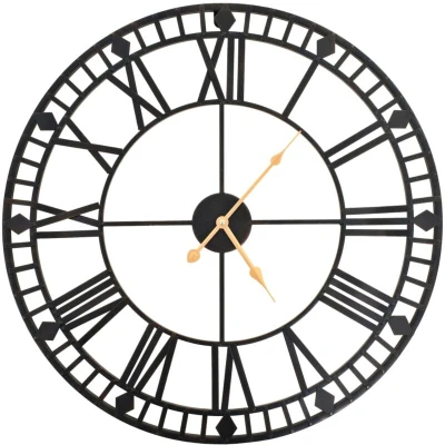 Image of vidaXL Vintage Wall Clock with Quartz Movement Metal 60 cm XXL