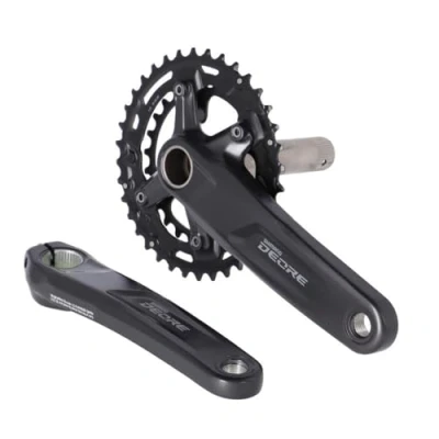 Image of SHIMANO Deore FC M4100 chainset, 10 speed, 51.8 mm Boost chainline, 36/26T, Black, 175 One Size