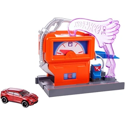 Image of Hot Wheels City Downtown Super Fuel Stop Play Set