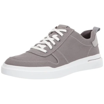 Image of Cole Haan Men&#039;s Gp Rly Canvs Crt Snk:stormcloud Canvas/ Sneaker, Gray, 7 UK